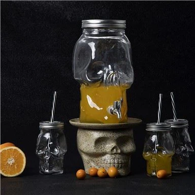 Dispenser Wain Tengkorak Kaca