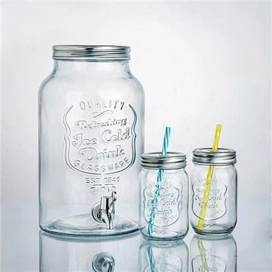 Dispenser Minuman Kaca Mason Dengan Balang Mason
