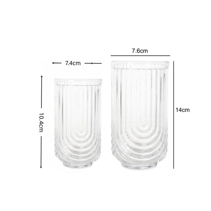 U-Shape Striped Glass Tumbler suppliers